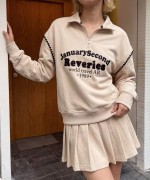 JANUARY SOCOND REVERİES BASKI SWEATSHİRT  Bej