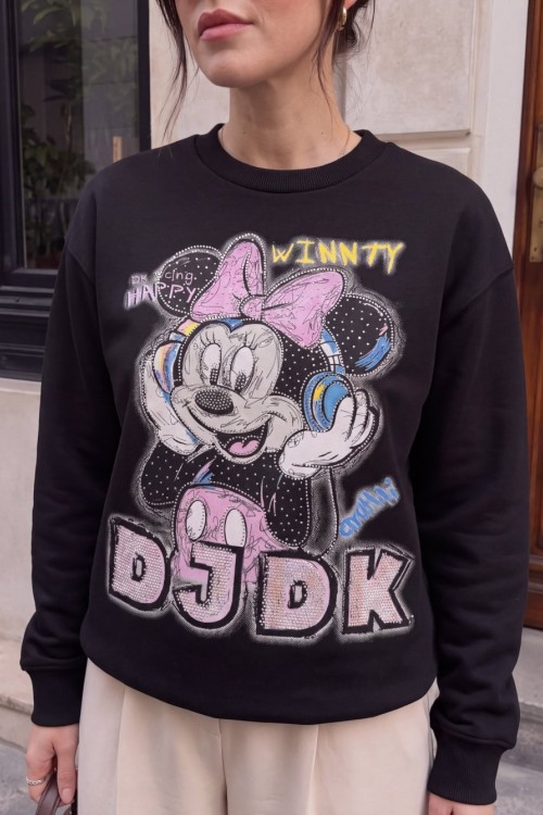FİYONKLU MCKY SWEATSHİRT  Siyah