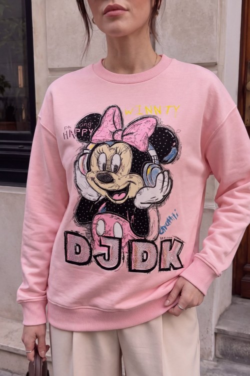 FİYONKLU MCKY SWEATSHİRT  Pembe