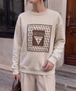 GES KARE DETAY SWEATSHİRT  Bej