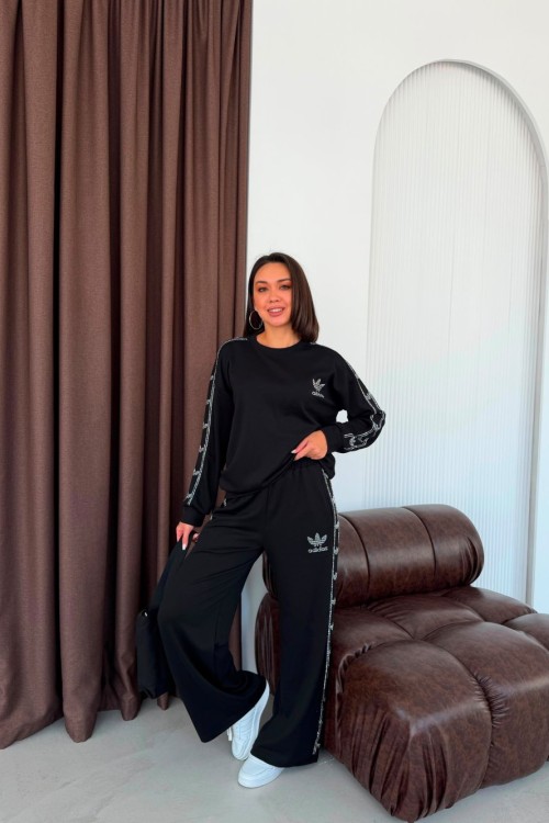ADS YAN TAŞLI İKİLİ TAKIM  Lacivert