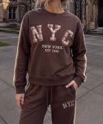NYC NEW YORK YAZILI İKİLİ TAKIM Acı Kahve