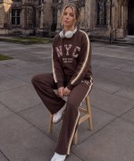 NYC NEW YORK YAZILI İKİLİ TAKIM Acı Kahve