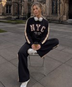 NYC NEW YORK YAZILI İKİLİ TAKIM Siyah