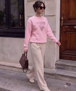 GES ÜÇGEN TAŞLI SWEATSHİRT  Pembe