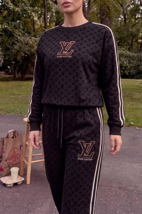 LV KABARTMALI İKİLİ TAKIM Siyah