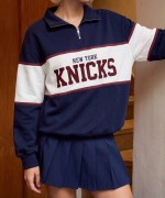 NEW YORK KNICKS YAZILI SWEATSHİRT  Lacivert