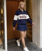 NEW YORK KNICKS YAZILI SWEATSHİRT  Lacivert