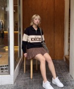 NEW YORK KNICKS YAZILI SWEATSHİRT  Siyah
