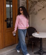 GES 1981 İŞLEME DETAY SWEATSHİRT  Pembe