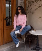 GES 1981 İŞLEME DETAY SWEATSHİRT  Pembe