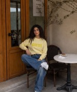 GES 1981 İŞLEME DETAY SWEATSHİRT  Sarı