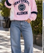PENT STATE YAZILI SWEATSHİRT  Pembe