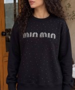 MI MI TAŞLI SWEATSHİRT  Siyah