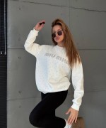MI MI TAŞLI SWEATSHİRT  Beyaz