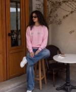 MI MI TAŞLI SWEATSHİRT  Pembe