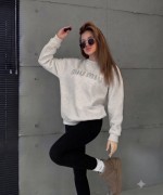 MI MI TAŞLI SWEATSHİRT  Bej