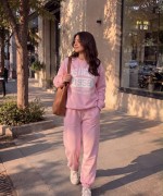 LOS ANGELES 1958 YAZILI SWEATSHİRT  Pembe