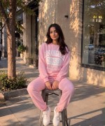 LOS ANGELES 1958 YAZILI SWEATSHİRT  Pembe