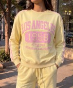 LOS ANGELES 1958 YAZILI SWEATSHİRT  Sarı