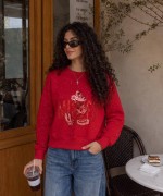 SİMLİ MCK SWEATSHİRT  Kırmızı