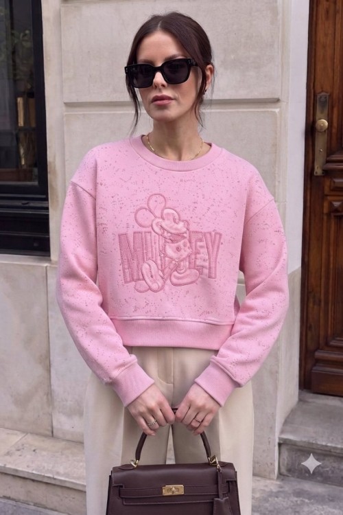 SİMLİ MCK SWEATSHİRT  Pembe