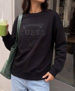 GES KABARTMALI SWEATSHİRT  Siyah