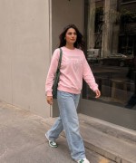 GES KABARTMALI SWEATSHİRT  Pembe
