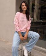 GES KABARTMALI SWEATSHİRT  Pembe