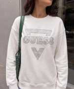 GES KABARTMALI SWEATSHİRT  Beyaz