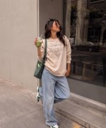 GES KABARTMALI SWEATSHİRT  Bej