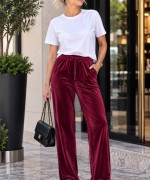 KADİFE PANTOLON  Bordo