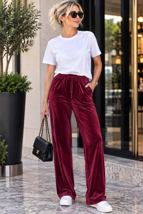 KADİFE PANTOLON  Bordo