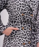 LEOPAR TRENÇKOT  Beyaz