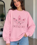 ADS BASKI SWEATSHİRT  Pembe
