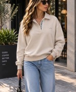 LC POLO YAKA SWEATSHİRT  Bej