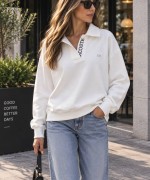 LC POLO YAKA SWEATSHİRT  Beyaz