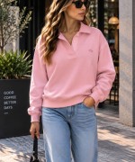 LC POLO YAKA SWEATSHİRT  Pembe