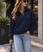 LC POLO YAKA SWEATSHİRT  Lacivert