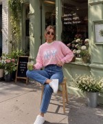 NY NEWYORK SWEATSHİRT  Pembe