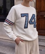 74 YAZILI SWEATSHİRT  Beyaz