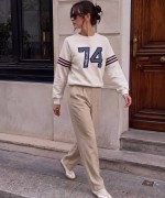 74 YAZILI SWEATSHİRT  Beyaz