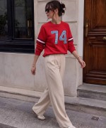 74 YAZILI SWEATSHİRT  Kırmızı