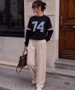 74 YAZILI SWEATSHİRT  Siyah