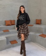 CKA TAŞLI SWEATSHİRT  Siyah