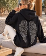 SIRT KANAT DETAY SWEATSHİRT  Siyah
