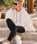 SIRT KANAT DETAY SWEATSHİRT  Beyaz
