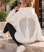 SIRT KANAT DETAY SWEATSHİRT  Beyaz
