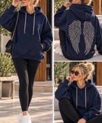 SIRT KANAT DETAY SWEATSHİRT  Lacivert