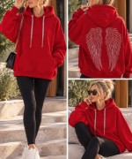 SIRT KANAT DETAY SWEATSHİRT  Kırmızı